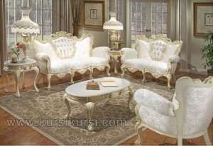 Furniture Duco Putih Sofa Ukir Set