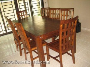 Furniture Jati Minimalis Set Kursi Makan dan Meja Minimalis Jati KKS 115