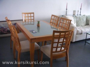 Furniture Jati Set Kursi Meja Makan Minimalis Kotak KKS 116