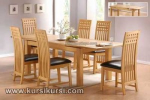 Furniture Kayu Set Kursi Meja Makan 6 Kursi Jok Asli KKS 121