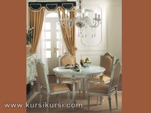 Kursi Duco Putih Set Kursi Meja Makan Jepara KKS 155