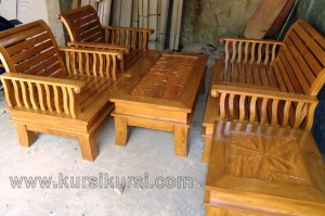 Set Kursi Tamu Minimalis Natural Furniture Kayu Jati