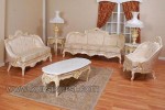 Set Sofa Duco Putih Model Ukir Elegant