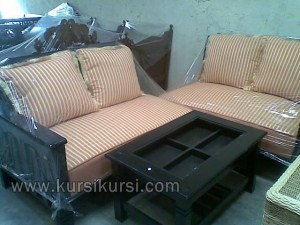 Sofa Kursi Tamu Sudut Kayu Jati